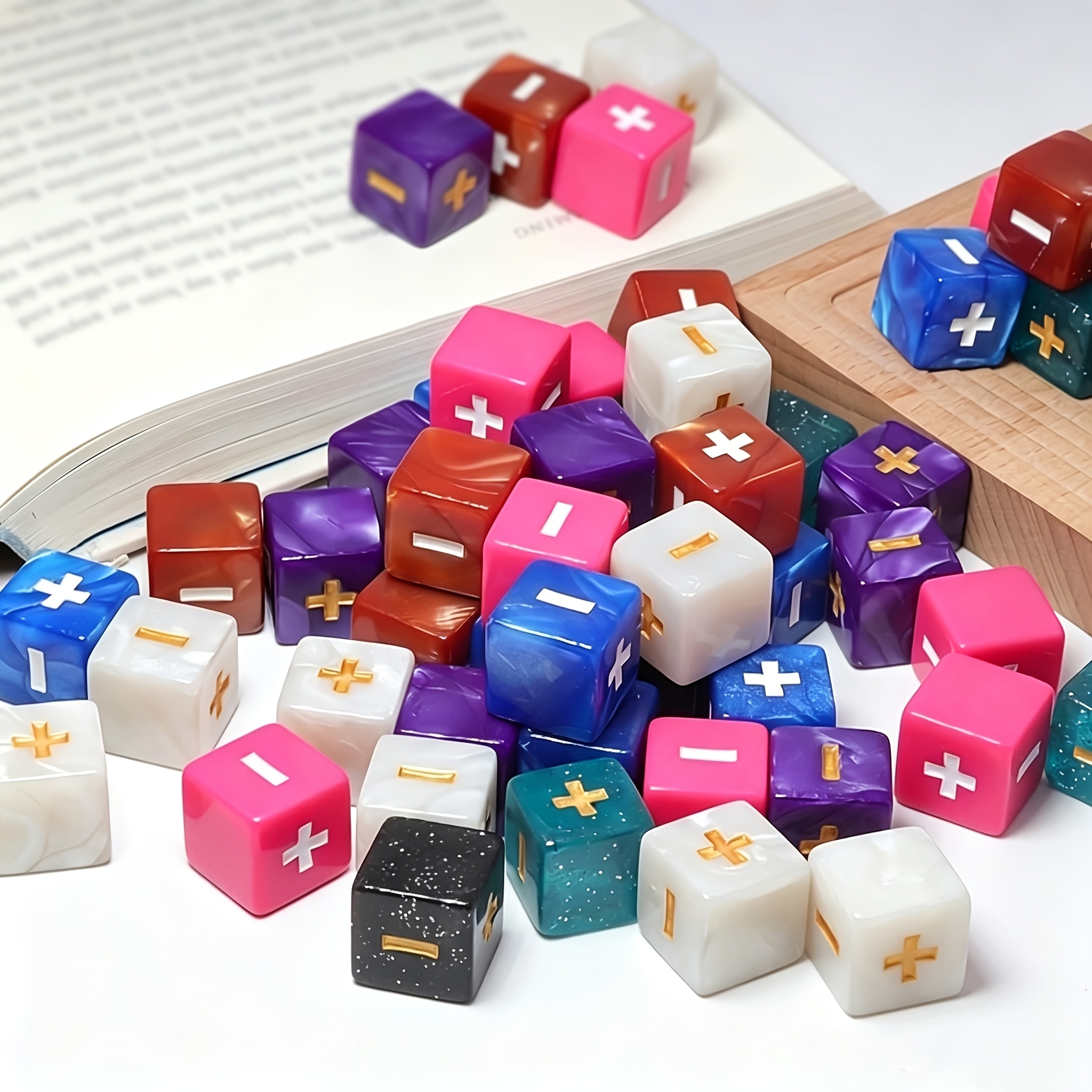 Set of 10 16Mm Acrylic Right Angle Dice for Games
